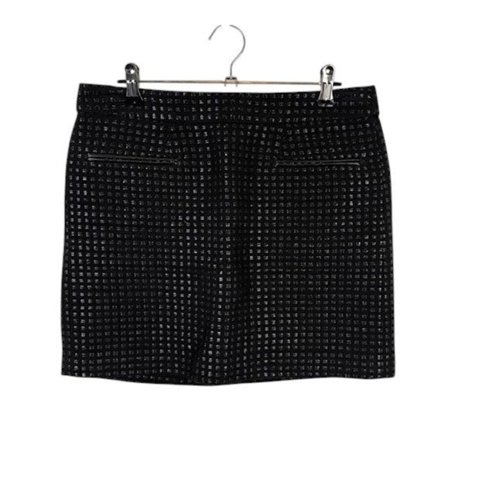 GAP Faux Leather Textured Mini Skirt Lined Black Pencil Skirt Size 0